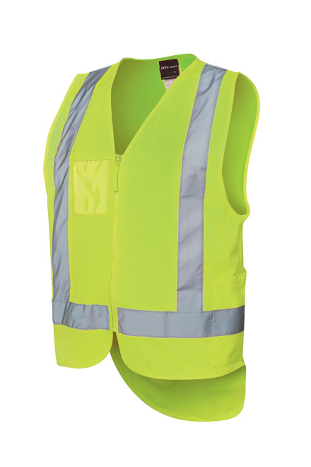 Hi Vis Zip Drop Tail H Pattern (D+N) Vest